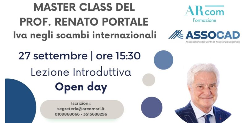 master class prof. renato portale iva scambi internazionali open day