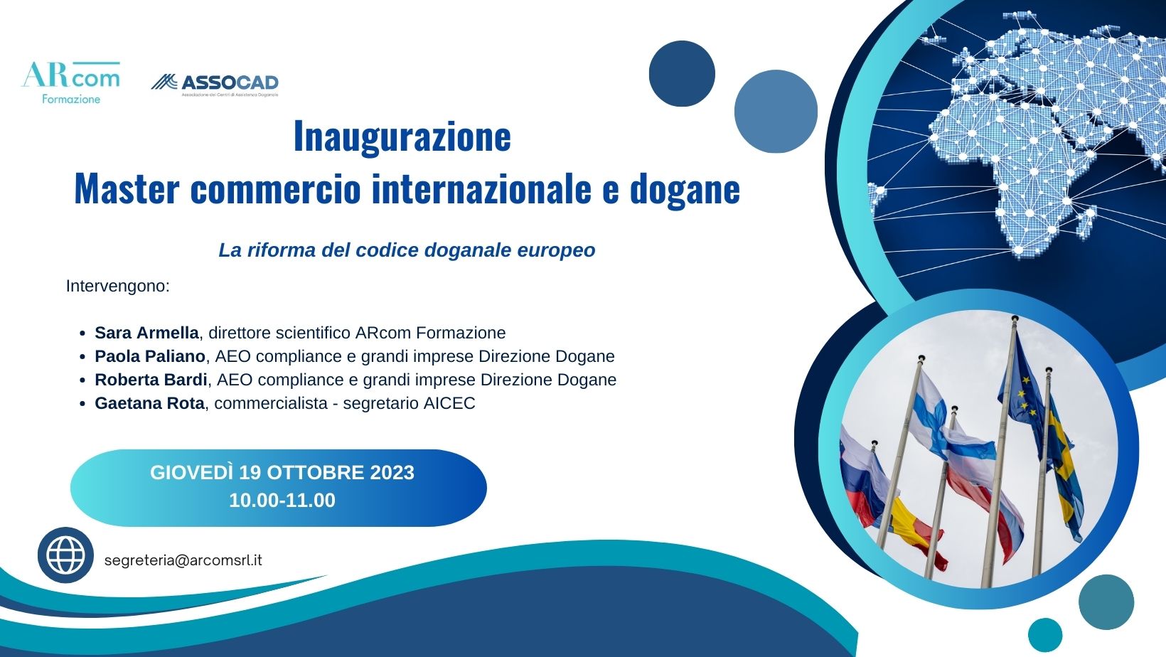 inaugurazione master commercio internazionale e dogane