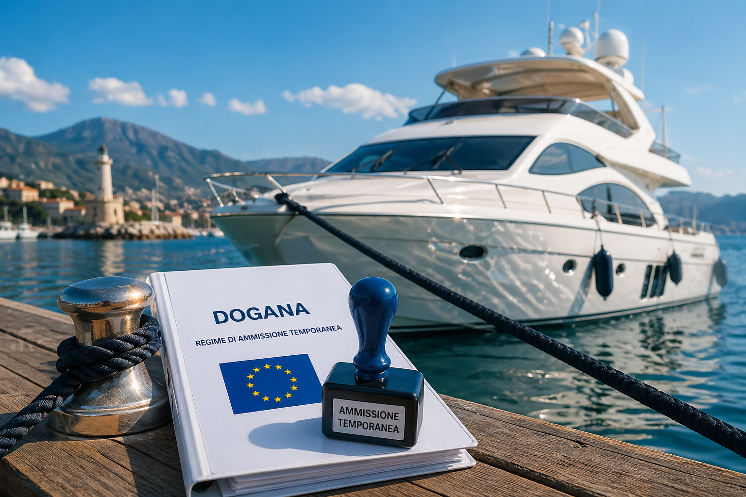 Ammissione temporanea imbarcazioni da diporto con yacht in porto e documenti doganali UE
