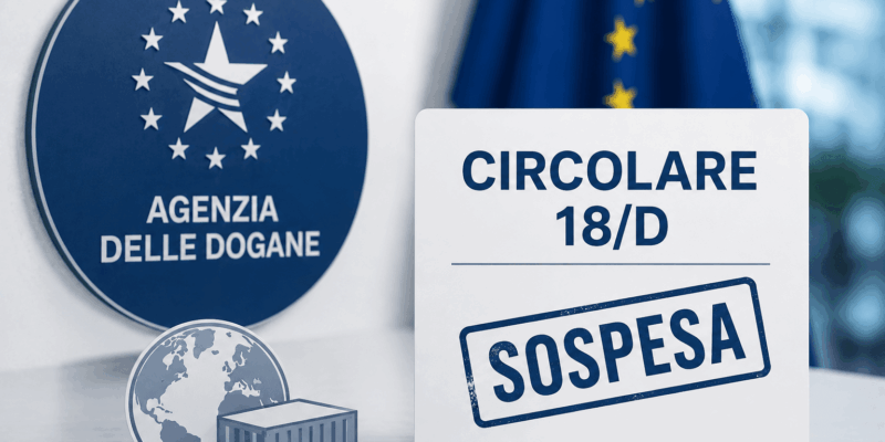Circolare 18/D sospesa dall’Agenzia delle dogane - Centro Studi ARcom