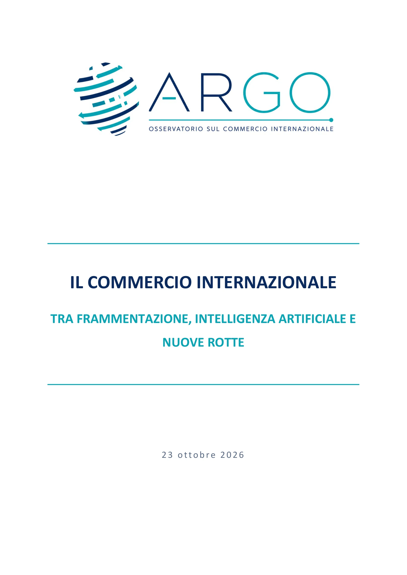 Copertina del white paper ARGO 2026
